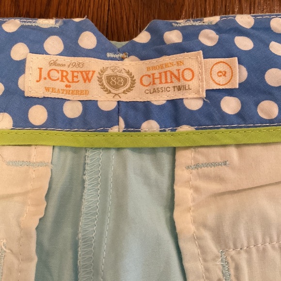 NWOT⭐️, J. Crew CHINO classic twill, turquoise shorts, size 2 - Picture 3 of 4